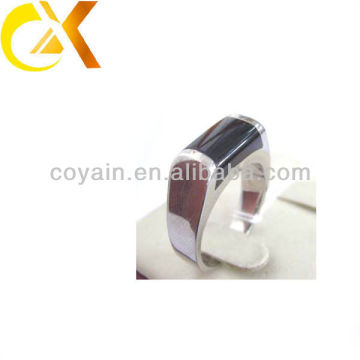 2013 Hot Selling Fashionable Stainless Steel Agate Rings